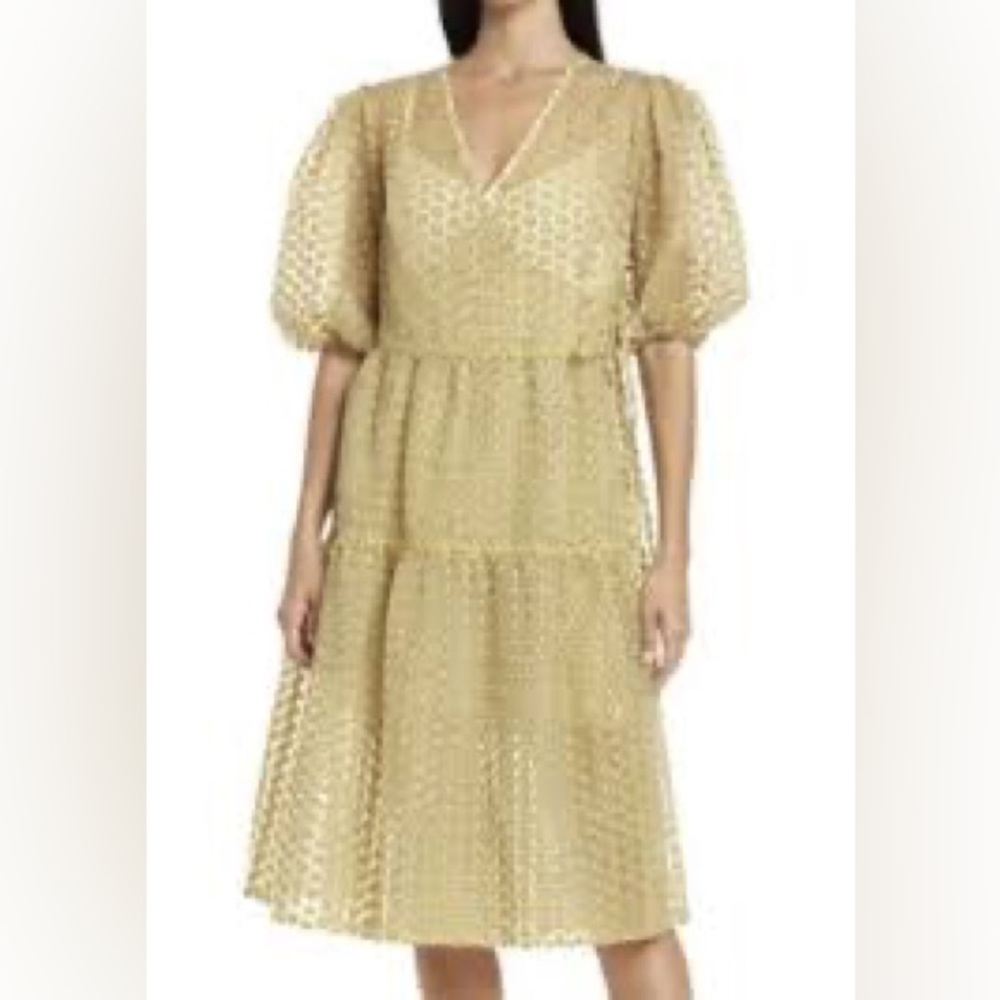 Topshop Floral Midi Wrap Dress